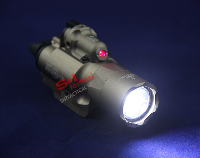 SF X400 Ultra LED Pistol/Rifle WeaponLight (500 Lums, Red laser)